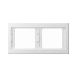 Rahmen 2fach waagerecht, K.1, polarweiß glänzend 13637009 HAGER