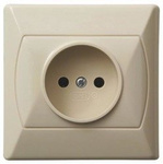Steckdose 1-fach beige Ospel Akcent GP-1A/01