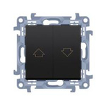 Jalousietaster (Modul) 10A 250V matt schwarz Simon 10