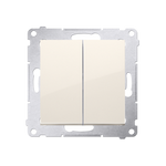 Doppelter Kerzenschalter (Modul) Schraubeklemmen Cremweiß Simon 54 Premium Kontakt Simon DW5A.01/41