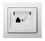 Telefonsteckdose 1-fach weiss Ospel Kier GPT-1W/00