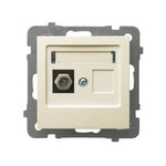 Einzelne Antennensteckdose F Typ ecru Ospel As GPA-1GF/m/27