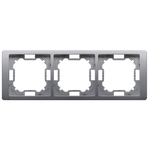 Rahmen 3-fach Stahl inox Kontakt Simon BMRC3/21