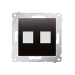 Abdeckung für Telefon- und Datensteckdose (Modul) 2fach auf Keystone anthrazit DKP2.01/48