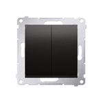 Doppelter Kerzenschalter (Modul) Anthrazit matt Kontakt Simon 54 Premium DW5A.01/48