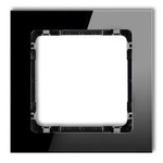 Einzelner Universalrahmen - Glasoptik (Rahmen: schwarz; Boden: schwarz) schwarz 12-12-DRS-1