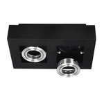 OSMIN RIM 2 Schwarz Silber IP20 quadratische Doppeldeckenleuchte schwarz matt, austauschbarer Ring, EDO777681 EDO