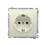 Einzel- Steckdose (Modul) mit Schuko-Erdung 16A 250V beige matt metallisch BMGSZ1.01/12