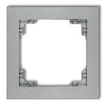 Einzelner Universalrahmen aus Kunststoff silber metallic IP20 (Serie/Kategorie: DECO) 7DR-1
