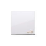 Wippe 1 fach für Schalter/ Taster weiß glänzend mit Symbol "Schlüssel" DKWK1/11