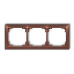 Dreifacher Universalrahmen aus Kunststoff DECO Soft braun 9DRSO-3