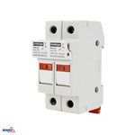 2-Sicherungssockel für 10x38 1000V DC-Sicherungseinsätze MAX. 32A MIT SCHELINGER-ANZEIGE