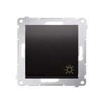 Taster 1fach mit Aufdruck "Licht" und Anthrazit matt Kontakt Simon 54 Premium DS1.01/48