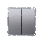 Kerzenschalter 2x1-polig 10AX 250V ohne Aufdruck inox met. Kontakt Simon BMW5.01/21