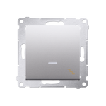 Treppenschalter (Modul) mit Aufdruck LED Silber matt Kontakt Simon 54 Premium DW6AL.01/43