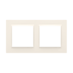 Rahmen 2fach cremeweiß horizontal und vertikal Kontakt Simon 10 CR2/41