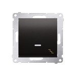 Treppenschalter (Modul) mit Aufdruck und Beleuchtung anthrazit Kontakt Simon 54 Premium DW6L.01/48