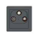 Mechanismus des Teilnehmeranschlusses 2 SAT + TV-Ausgänge graphit matt 28DGSN