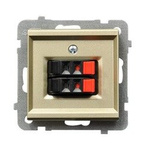 Lautsprecher Steckdose 2-fach Champagner goldfarbig Ospel Sonata GG-2R/m/39