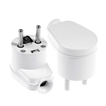 Abisolierter Stecker, gewinkelt, 2p+Z, 16A, 250V; WT-16 WHITE