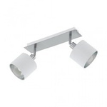 Aufputzlampe VALBIANO weiß, silbern 2xE14 10W 97533 EGLO