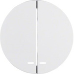 Wippe 2fach mit klarer Linse R.1/R.3 polarweiß, glänzend 16272089 HAGER