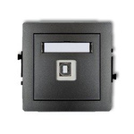 Einzelne Steckdose USB-AB 2.0 graphit IP20 (Serie/Kategorie: DECO) 11DGUSB-3