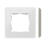 1-fach Rahmen Detail original-mono weiß / Basis warmgrau Simon 82 Detail