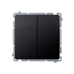 Kerzenschalter 10AX 250V  2x1-polig ohne Aufrduck graphit matt Kontakt Simon BMW5.01/28