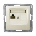 Computer Steckdose 1 fach, kat. 5e MMC ecru Ospel Impression GPK-1Y/K/m/27