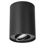 SKAND 1 Schwarz GU10 IP20 rund schwarz EDO777100 Edo Solutions Deckenanbauleuchte mit Spot