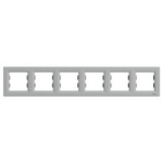 Rahmen 6-fach horizontal, Aluminium Schneider Asfora EPH5800661