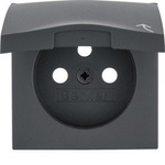 Frontplatte für Schutzkontaktsteckdose
mit Klappe, Anthrazit Berker