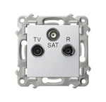 RJV-SAT-Steckdose SZAFIR Weiß Ospel