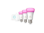 Philips Hue | Starter Kit 3x E27 9W RGB dimmbar + Dimmer-Fernbedienung + Hue Bridge