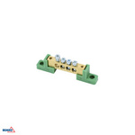 Klemmenblock auf Flachisolatoren 8x12 4-spurig grün Bemko