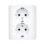 Doppelsteckdose SCHUKO weiß glänzend Kontakt Simon 54 Premium EGSZ2PZ/11