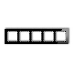 Fünffacher Universalrahmen - Glasoptik (Rahmen: schwarz; Boden: schwarz) schwarz 12-12-DRS-5