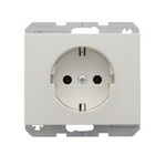 Steckdose SCHUKO mit erhöhtem Berührungsschutz K.1 polarweiß, glänzend 47357009 HAGER