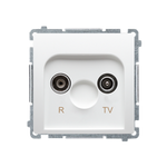 R- TV-Endantennendose separate Dämpfung 1dB weiß Kontakt Simon BMZAR1/1.01/11