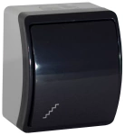 Spritzwassergeschützter Wechselschalter, grau-anthrazit, IP44 KOALA 153-09 ViPlast