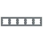 Rahmen 5-fach horizontal, Stahl Schneider Asfora EPH5800562