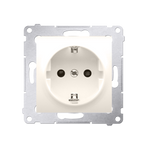 Einzelsteckdose Schuko-Erdung (Modul) 16A 250V Schnellklemmen cremeweiß 54 DGSz1CZ.01/41