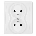 Doppelsteckdose für Rahmen 2x(2P+Z) (mit Kinderschutz) weiß IP20, 16A 250V~ LGPR-2zp