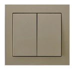 Doppelwechselschalter Lüsterklemme beige Ospel Kier ŁP-2W/01