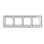 Vierfacher Universalrahmen - Glasoptik (Rahmen: grau; Boden: weiß) grau 15-0-DRS-4