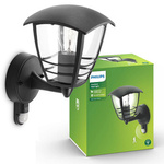 Wandaußenleuchte  myGarden Creek IP44 E27 mit Bewegungssensor nach oben UP Philips 15388/30/16