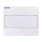 S12 (1x12) Aufputzverteiler IP40 mit weißer Abdeckung und N+PE-Klemmen