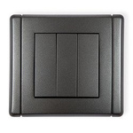 Dreifachschalter graphit IP20, IP44, 10AX 250V~ (Serie/Kategorie: FLEXI) 11FWP-7