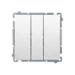 Taster (Modul) 3 fach 230V weiß Kontakt Simon Basic BMP31.01/11